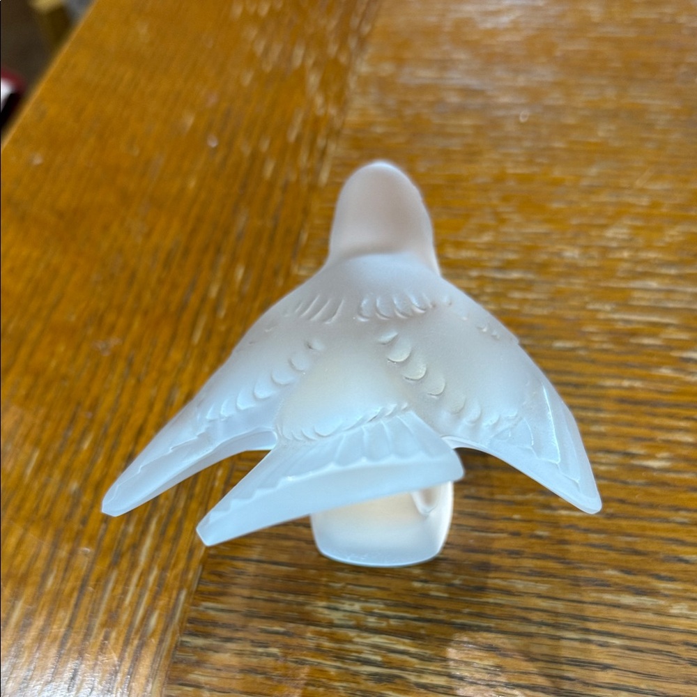 Frosted Glass Bird Figurine
